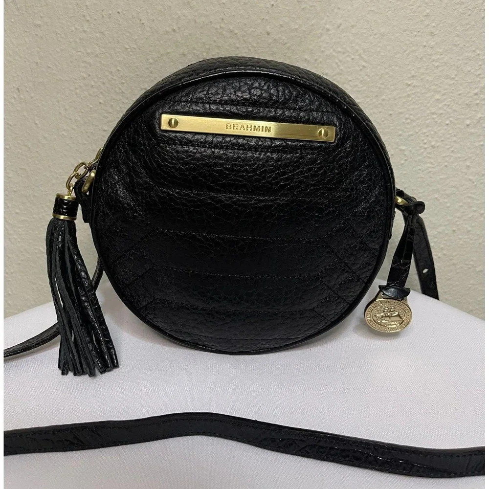 Authentic Rare Brahmin Round Crossbody Bag Pecan Melbourne
